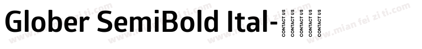 Glober SemiBold Ital字体转换